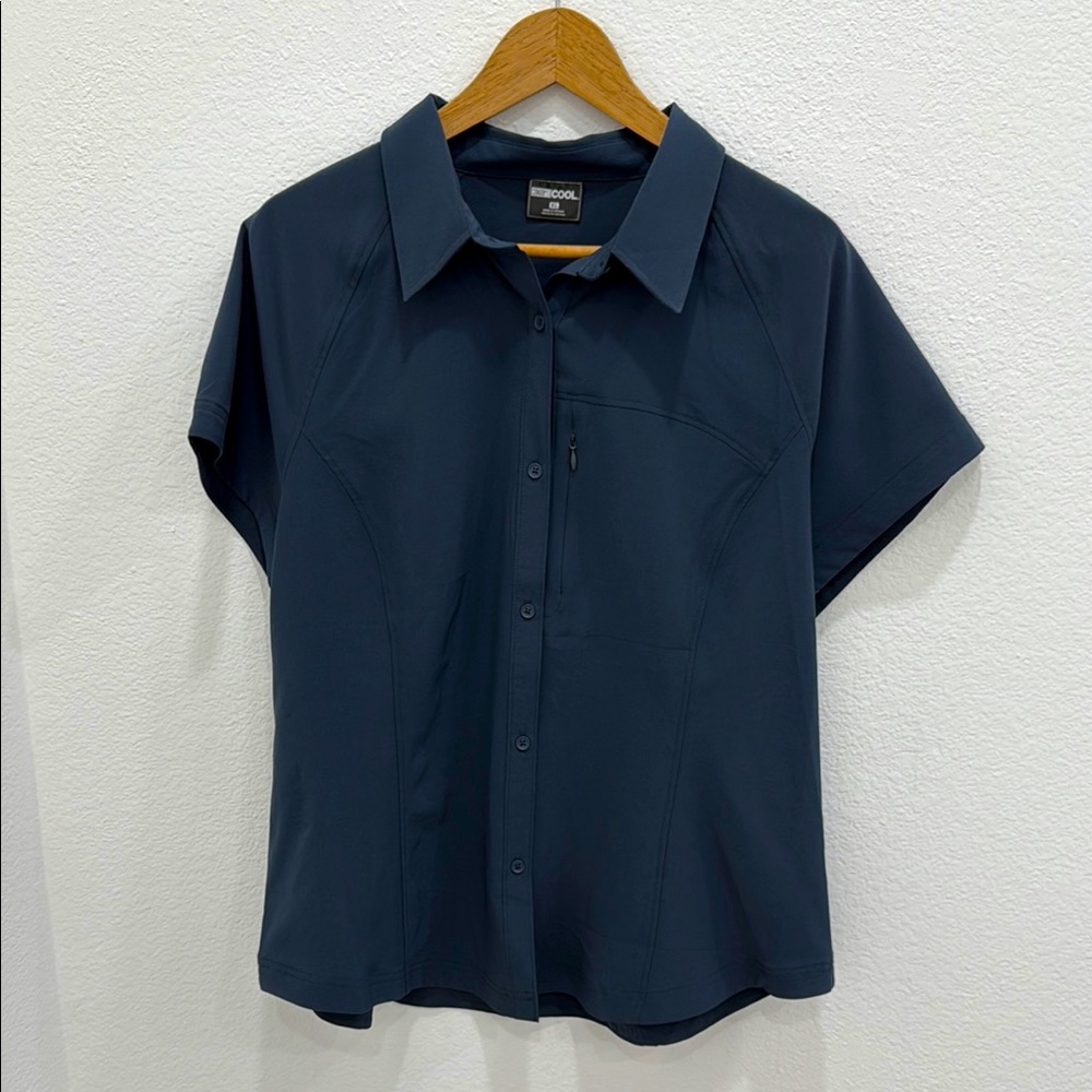 32 Degrees Blue Button Down Shirt XL